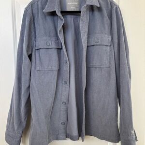 Hollister Men's Blue Corduroy Shirt Jacket
